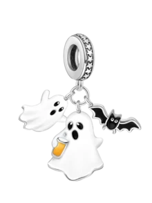 1Pc Fashionable 925 Sterling Silver Luminous Seahorse Beads Charms Fit For Women Bracelets Bangles DIY Jewelry Making And Daily Outfit Matching Jewelry Decoration For Girls