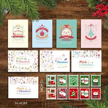 6/8 张装圣诞贺卡，带信封，6 种独特设计，有趣的节日祝福，盒装办公用品，适合感恩节、万圣节、生日、祝贺、感谢 - 多色 - 查看 10