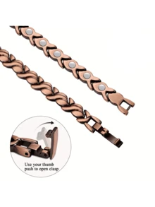 1 套磁性红古铜色手链制作工具，金鱼形，带可拆卸磁性底座，适合作为节日或特殊场合送给家人或朋友的礼物，圣诞节惊喜 - 磁銅女款 - 查看 6