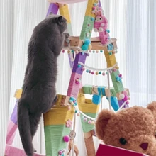 1 Peça, Capa de Corda para Estrutura de Escalada de Gato DIY, Múltiplas Cores para Escolher, Anti-Mordida, Corda Colorida, Adequado para Brinquedos de Estimação e Decoração Artesanal, Material Criativo Antiderrapante para Casa, Instalação Reforçada e Sem Ferramentas, Ferramenta de Moagem de Pata de Gato