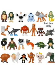 24-Piece Italian Brainrot Character Collectible Doll Set - Tungtungtung Sahur PVC Statue, Featuring Expressive Eyes, Poses, And Multi-Color Options (Green, Pink, Blue, Black, Brown, White, Gray, Red, Gold) - Chibi-Style Mini Figures Suitable For Game Enthusiasts, For Display And Shelf Decoration, Birthday/Holiday Gifts, Italian-Themed Collectible Set, With Labeled Characters And Expressions, Multi-Color Options. - Multicolor - View 13