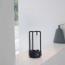 QUIGO Lantern Table Lamp Cordless, LED Night Light Portable Battery Operated Lights Rechargeable Desk Lamp 3 Colors Rechargeable Cordless Camping Bedroom Bar Wireless End Side Table Patio - 黑色 - 查看 7