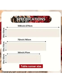 1 pieza Camino de mesa de Flor de Pascua roja - Decoración navideña de poliéster premium con hojas verdes y perlas blancas, elegante mantel largo para mesas festivas y de fiesta, cocina, exterior - Regalo para el hogar en vacaciones, decoración navideña - Multicolor - Ver 2