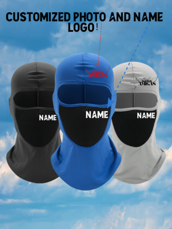 Cycling Face Mask, Outdoor Sports Hat, Spring And Autumn Breathable Dustproof Hood, Windproof Helmet Liner, Customized Text Logo