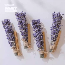 秘鲁圣木薰衣草天然香薰棒，植物香薰疗法，放松净化，点燃式烟雾扩散器 - 多色 - 查看 1