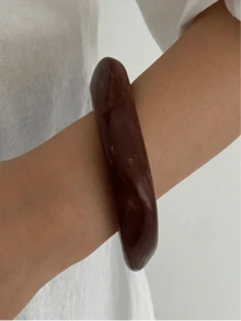 1-3 PCS Bracelet Set Resin Bangle Red White Gold Glossy Chunky Fashion Acrylic Gift For Girlfriend, Holiday Gift, Suitable For Daily Wear, Valentine's Day Gift, Date Wear