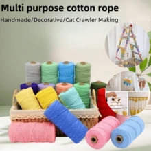 1 Peça, Capa de Corda para Estrutura de Escalada de Gato DIY, Múltiplas Cores para Escolher, Anti-Mordida, Corda Colorida, Adequado para Brinquedos de Estimação e Decoração Artesanal, Material Criativo Antiderrapante para Casa, Instalação Reforçada e Sem Ferramentas, Ferramenta de Moagem de Pata de Gato
