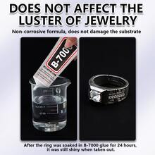 B7000 Rhinestones Glue For Crafts, 3ML Clear B-7000 Super Jewelry Glue Transparent Industrial Adhesive For Fabric Phone Repair Jewelry Making Crystal Gem Tac Nail Art Stone Wood Glass