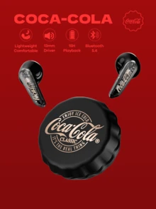 Coca Cola Coca-Cola Wireless Earbuds, Bottle Cap Shaped, Wireless Stereo Earphones, Mini Earbuds, Comfortable Headphones, Earphone Design, Active Noise Cancelling, Gift For Lover, Christmas/New Year/Special Occasion Gift - Multicolor - View 13