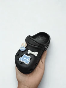 Children's Flip Flops, Corfly Style, Lightweight, 100% EVA, Brooches - 黑色 - 查看 4