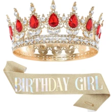 2pcs/Set Shiny Metallic Crown & Shoulder Strap Set, Regal Style, Suitable For Birthday Party, Bridal, Wedding, Christmas Party, Women Costume Headpiece, Hair Accessories, Coronas, Tiara