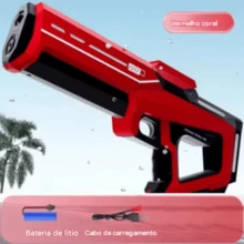 Electric Automatic Water Gun With 5 Meter Pressure Launcher - Rojo - Ver 9