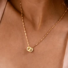 个性化家庭串珠项链，可定制名字，送给妈妈的专属名字串珠项链，多圈名字项链，送给她的礼物，圣诞礼物 - 彩色 - 查看 6