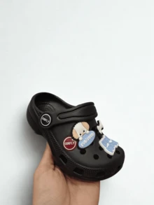 Children's Flip Flops, Corfly Style, Lightweight, 100% EVA, Brooches - 黑色 - 查看 3
