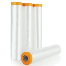 1 Roll Dustproof Film Furniture Decorative Thick Plastic Protective Film Anti-Dust Sofa Cover, Plastic Drop Cloth Plastic Covers With Tape, Waterproof Protective Film, For Preventing Dust On Cars, Furniture, Carpets, Floors, Packaging,Bag,Organizer,Storage,Kitchen Decor,Household Items,Mother's Day Gift,Bedroom Decor,Garden,Kitchen Decor,Summer,Beach,Travel Essentials,Room Decor,Squishy,Graduation - Clear - View 25