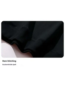 Men's "Sp5der" Spider Web Graphic Crew Neck Sweatshirt100% Cotton Terry, Sporty Style, Loose Fit, With Pocket Details, Knitted Fabric, Slight Stretch, 300g/M² - Personalized Large Picture Design On The Back, Suitable As A Gift For Halloween, Christmas And Other Festivals - 白色 - 查看 5