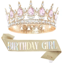 2pcs/Set Shiny Metallic Crown & Shoulder Strap Set, Regal Style, Suitable For Birthday Party, Bridal, Wedding, Christmas Party, Women Costume Headpiece, Hair Accessories, Coronas, Tiara