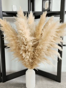 10/15/20 Bunches 39 Inch Tall Fluffy Natural Pampas Grass Bundles - Bohemian Farmhouse Wedding Arch & Home Decor, Christmas/Valentine's DIY Vase Filler, Living Room/Bedroom/Party Decoration, Floral Arrangement, Gift Wrapping, Shedless (Container Not Included) - Multicolor - View 11