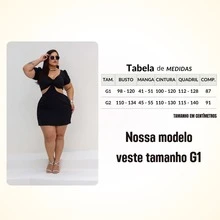 VESTIDO DE MANGA PLUS SIZE VERÃO TECIDO SOLTINHO DECOTE FRANZIDO SEXY CONFORTO LOOK VERÃO CURVE G1 E G2 - PRETO DUNA - Visão 12