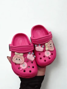 Children's Flip Flops, Corfly Style, Lightweight, 100% EVA, Brooches - 藕粉色 - 查看 4