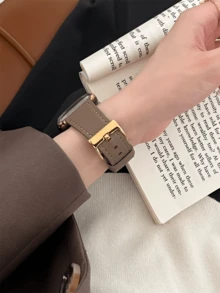 1pc Soft Leather Watch Band, Compatible With Apple Watch, Women's Sport Style, Fits 38mm, 40mm, 41mm, 42mm, 44mm, 45mm, 46mm, 49mm, Compatible With Apple Watch Series 10/9/8/7/6/5/4/3/2/1 SE Ultra - Coffee Brown - View 8