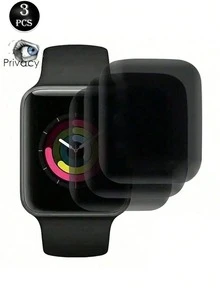 3pcs Anti-Peeping New 10th Gen Screen Protector, Applicable To Ultra/SE/8/7/6/5/4/3/2/1/10/11, 38/40/41/42/44/45/49/46mm, 3D Full Coverage Watch Film, Anti-Peeping Film - Black 3PCS - View 24