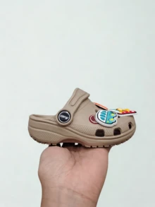 Chinelo Infantil Estilo Babuche Corfly Leve 100% EVA Broches - Bege - Visão 5