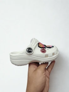 Children's Flip Flops, Corfly Style, Lightweight, 100% EVA, Brooches - White - View 5