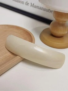 1pc/4pcs/6pcs High Quality Fashion Hair Clips, Spring Clamps, Large French Style Hair Clips For Girls, Hair Accessories, Shiny Oval Arch Hair Clips, Head Accessories - Multicolor - View 7