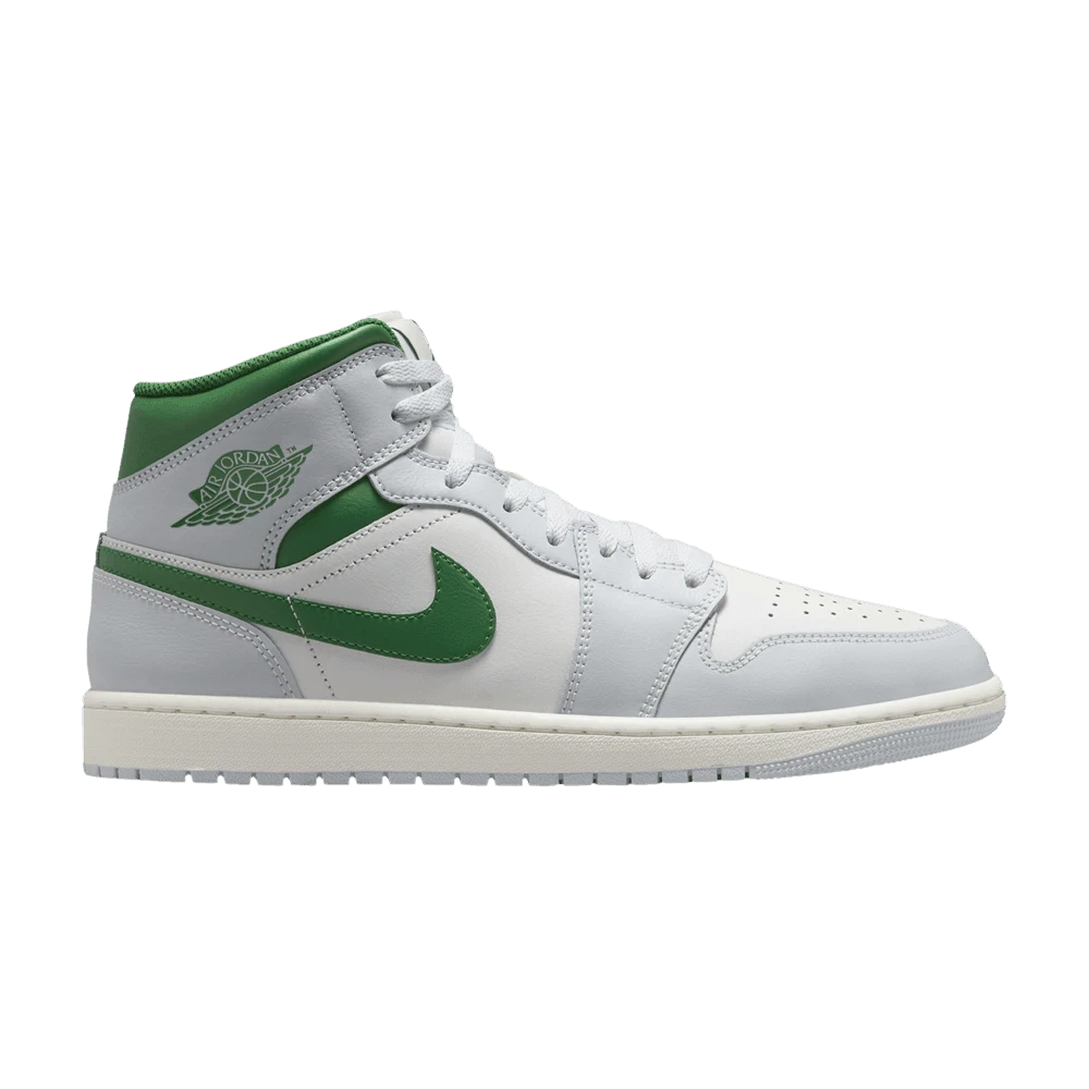Nike Air Jordan 1 Mid 'Summit White Lucky Green' (Unisex) Summit White/Lucky Green/Light Grey DQ8426-142 - 白色 - 查看 1