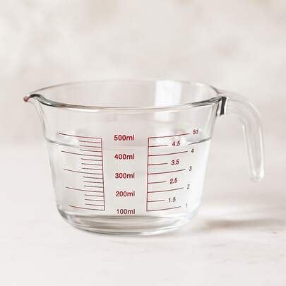 Jarra Medidora De Vidro Com Alça Graduada Resistente 500ml