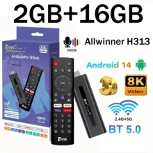 Q96 OHP A Android TV Stick TV98 ATV Allwinner H313 Quad Core HDR 10 4K Voice Remote 4G 5G Dual Wifi HD Player PK M98 Y10 - Black - View 2