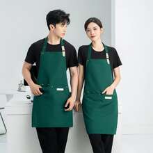 1pc Durable Waterproof Canvas Apron For Chef, Suitable For Restaurant, Hotel, Bakery, Salon, Nail Salon, Gardening, Household Cleaning, BBQ, Hairstylist