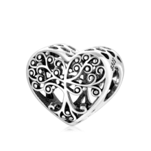 1 pièce Pendentif DIY en argent sterling S925 minimaliste avec zircone, cœur creux, arbre de vie, ailes d'ange, empreinte de patte. Convient pour le port quotidien des femmes/filles, cadeau d'anniversaire/fête