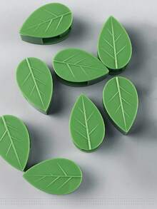 1 peça/2 peças Dispositivo de Fixação de Roupão em Forma de Folha Verde, Artesanato de Parede para Escalada de Plantas Verdes, Clipe de Fixação de Videira de Melancia, Dispositivo de Fixação de Plantas Verdes Sem Rastro, Estrutura de Suporte de Tração, Adequado para Decoração de Jardim Interno e Externo