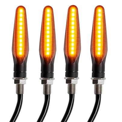 Acessórios para Moto Kit 4 Piscas Palito LED Sequencial Universal Esportivos