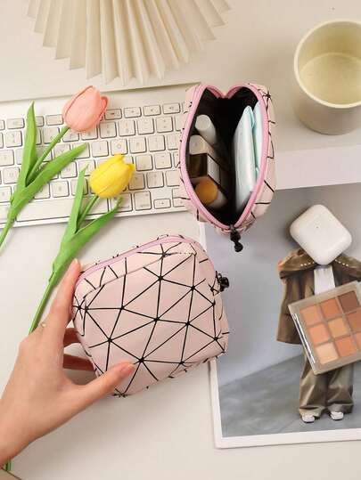 1 Túi đựng băng vệ sinh chống thấm nước, túi đựng son môi, ví đựng tiền xu, túi đựng đồ di động, túi đựng đồ vệ sinh cá nhân khi đi du lịch dành cho nữ giới (Màu hồng) Quà tặng Giáng sinh