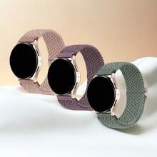 3 paquetes de correa elástica trenzada y ventilada compatible con Apple Watch Series 11 de 42 mm y 46 mm para hombres y mujeres, estilos deportivos y de ocio compatibles con Ultra de 49 mm, 45 mm, 44 mm, 46 mm, 42 mm, 41 mm, 40 mm y 38 mm, Ultra 2/Ultra, correa de nailon elástico tejido suave y casual, compatible con cierre de bucle único ajustable Series 11/10/9/8/7/6/5/4/3/2/1/SE