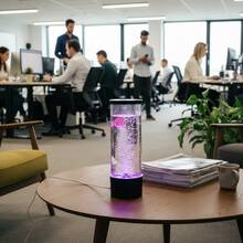 QUIGO Bubble Fish Lamp Aquarium Fish Tank Light Mood Light Cool Gift Color-Changing 3 Floating Fake Fish Aesthetic Home Office End Table Decor Gaming Room Auto Color Change - C-黑色 - 查看 9