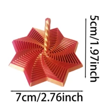3D Printed Expanded Sensory Fidget Star, Fractal Fidget Hexagon With Handles, Honeycomb Whirling Spiral Design, Stress Relief Whirling Spiral - Multicolor - View 6