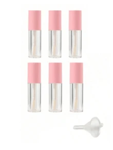 10支装大号圆形唇彩管，可重复使用DIY唇膏补充装，价格实惠，适合作为圣诞礼物、化妆品、化妆工具、平价好物、礼品、女士礼品、圣诞礼物、赠品、旅行必备。 - 粉色 - 查看 16