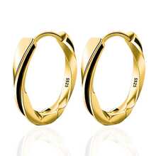 S925 Silver Black Resin Circle Minimalist Fashion Earrings For Women