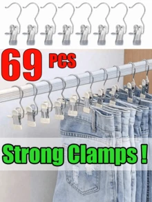 20 件优质不锈钢衣夹，可调节金属裤架（带夹子），洗衣衣钉（带钩），便携式挂衣夹，50/40/30/15/10/5/1 件衣柜整理器，衣橱靴子衣架，带钩夹子，多功能单夹衣架，靴子夹，适用于裤子、帽子、裙子、袜子、鞋子、裙子、裤子、鞋子、靴子、裙子、春季、极简主义、夏季上衣