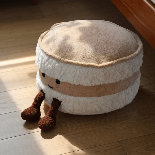 1 Stück brotförmiger Fußhocker, süßer Pouf Ottomane für Wohnzimmer, Sofa, Tatami, abnehmbarer & waschbarer Schuhbank Dekor
