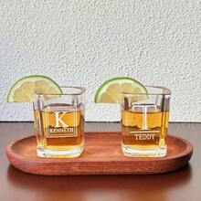 Personalized Mini Whiskey Glass, Groomsman Custom Gift, Laser Engraved Glass Cup, Wedding Party Whiskey Glass, Wedding Favor, Groomsman Gift, Personalized Mini Whiskey Glass, Engraved Groomsman Design, Groom Beer Mug, Wedding Party Engraved Glass, Groomsman Engraved Beer Mug - Transparent - View 3