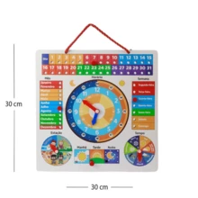 Brinquedo Educativo Calendário Didático De Rotina Criança - Multicolorido - Visão 2