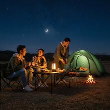 QUIGO Lantern Table Lamp Cordless, LED Night Light Portable Battery Operated Lights Rechargeable Desk Lamp 3 Colors Rechargeable Cordless Camping Bedroom Bar Wireless End Side Table Patio - 黑色 - 查看 3