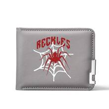 1 件男士黑色蜘蛛印花钱包蜘蛛印花设计 - 时尚简约风格 - 多个卡槽和硬币袋适合日常使用和节日礼物女士钱包迷你钱包钱包小钱包可爱钱包 - 彩色 - 查看 19