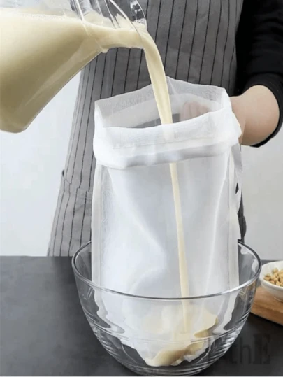 أكياس منخل المطبخ، أكياس منخل متعددة الوظائف باللون الأبيض الحديث، أكياس منخل نايلون ناعمة قابلة لإعادة الاستخدام، مناسبة للتخمير وصنع حليب المكسرات وما إلى ذلك - أدوات المطبخ، تصفية سهلة، أكياس تصفية العصير والخس، أكياس منخل نايلون ناعمة قابلة لإعادة الاستخدام، مناسبة للتخمير وصنع حليب المكسرات وما إلى ذلك - أدوات المطبخ، تصفية سهلة