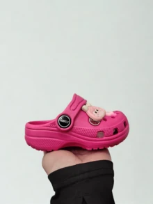 Children's Flip Flops, Corfly Style, Lightweight, 100% EVA, Brooches - 藕粉色 - 查看 2